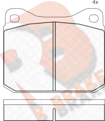 R Brake RB0327 - Гальмівні колодки, дискові гальма avtolavka.club