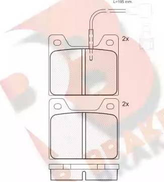 R Brake RB0244 - Гальмівні колодки, дискові гальма avtolavka.club