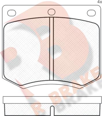 R Brake RB0255 - Гальмівні колодки, дискові гальма avtolavka.club