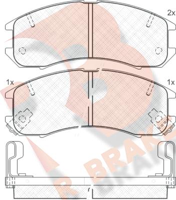 R Brake RB0795 - Гальмівні колодки, дискові гальма avtolavka.club