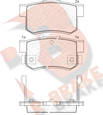 R Brake RB0798 - Гальмівні колодки, дискові гальма avtolavka.club