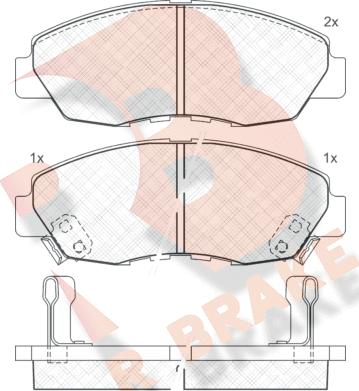 R Brake RB0797 - Гальмівні колодки, дискові гальма avtolavka.club