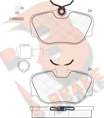 R Brake RB0766-006 - Гальмівні колодки, дискові гальма avtolavka.club