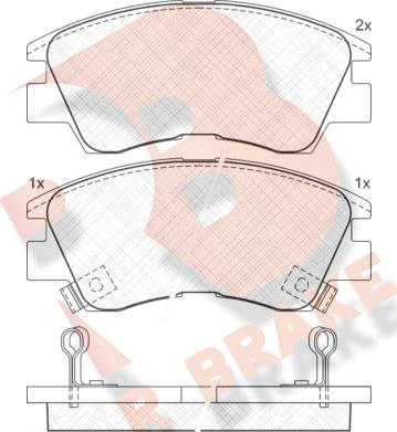 R Brake RB0701 - Гальмівні колодки, дискові гальма avtolavka.club