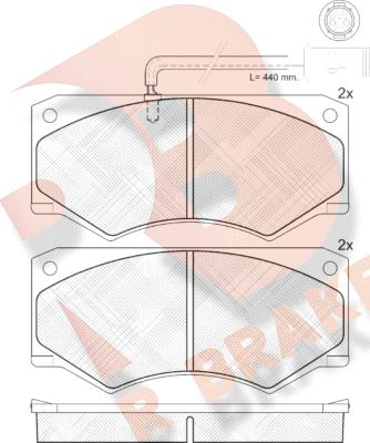 R Brake RB0731 - Гальмівні колодки, дискові гальма avtolavka.club