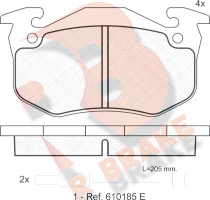 R Brake RB0723 - Гальмівні колодки, дискові гальма avtolavka.club