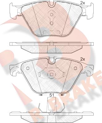 R Brake RB1998 - Гальмівні колодки, дискові гальма avtolavka.club