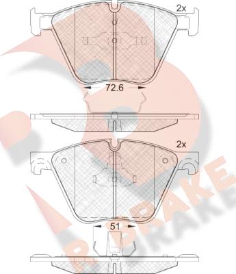 R Brake RB1992 - Гальмівні колодки, дискові гальма avtolavka.club