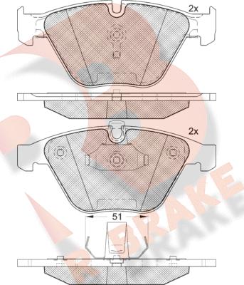 R Brake RB1940-203 - Гальмівні колодки, дискові гальма avtolavka.club