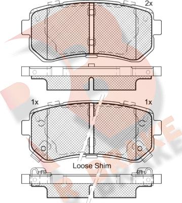 R Brake RB1955 - Гальмівні колодки, дискові гальма avtolavka.club