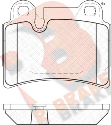 R Brake RB1951 - Гальмівні колодки, дискові гальма avtolavka.club