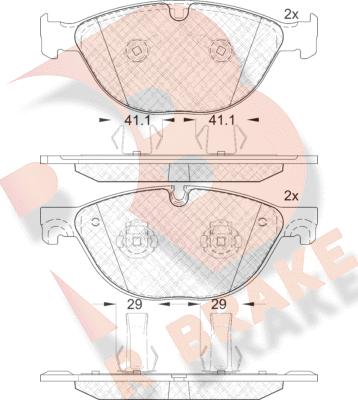 R Brake RB1980 - Гальмівні колодки, дискові гальма avtolavka.club