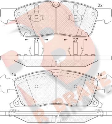 R Brake RB1988 - Гальмівні колодки, дискові гальма avtolavka.club