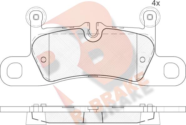 R Brake RB1987 - Гальмівні колодки, дискові гальма avtolavka.club