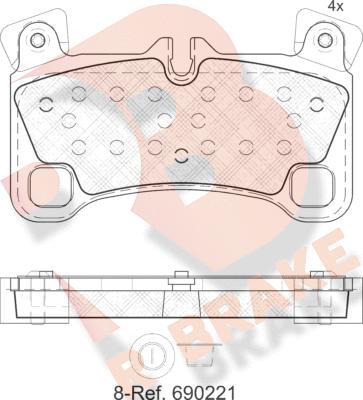 R Brake RB1922 - Гальмівні колодки, дискові гальма avtolavka.club