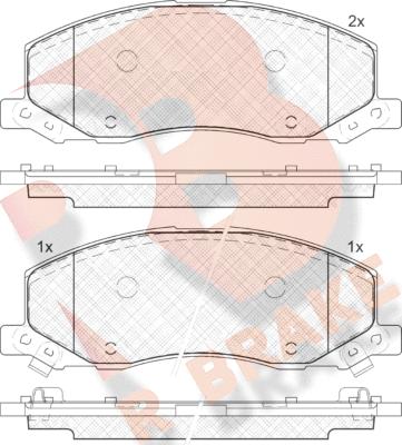 R Brake RB1927 - Гальмівні колодки, дискові гальма avtolavka.club