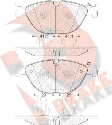 R Brake RB1973 - Гальмівні колодки, дискові гальма avtolavka.club