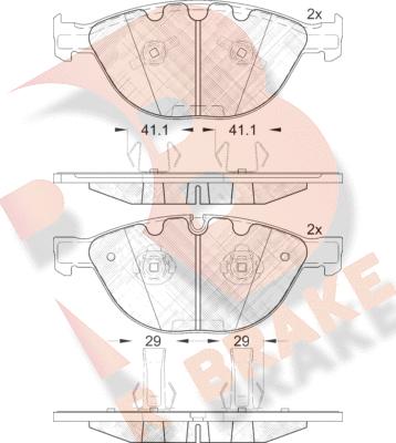 R Brake RB1972 - Гальмівні колодки, дискові гальма avtolavka.club