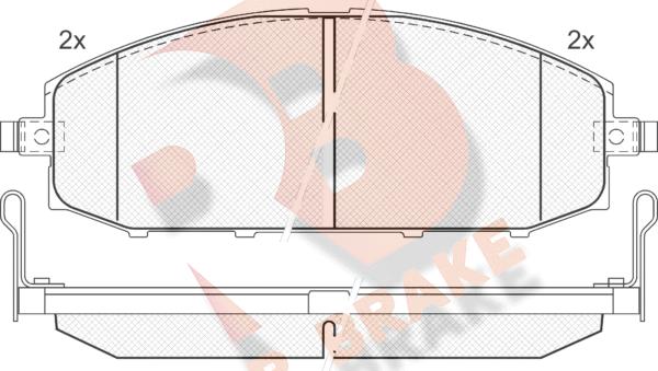 R Brake RB1448 - Гальмівні колодки, дискові гальма avtolavka.club