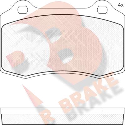 R Brake RB1447 - Гальмівні колодки, дискові гальма avtolavka.club