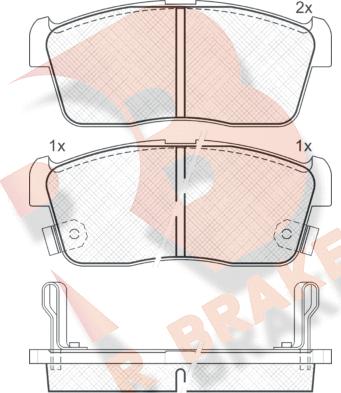 R Brake RB1452 - Гальмівні колодки, дискові гальма avtolavka.club