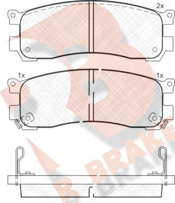 R Brake RB1418 - Гальмівні колодки, дискові гальма avtolavka.club