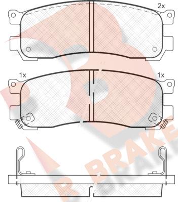 R Brake RB1417 - Гальмівні колодки, дискові гальма avtolavka.club