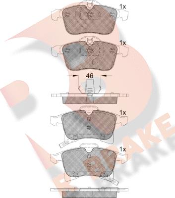 R Brake RB1592 - Гальмівні колодки, дискові гальма avtolavka.club