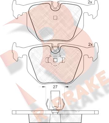 R Brake RB1549 - Гальмівні колодки, дискові гальма avtolavka.club