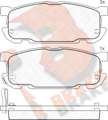 R Brake RB1541 - Гальмівні колодки, дискові гальма avtolavka.club