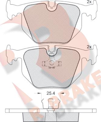 R Brake RB1548 - Гальмівні колодки, дискові гальма avtolavka.club