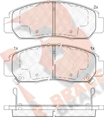 R Brake RB1543 - Гальмівні колодки, дискові гальма avtolavka.club