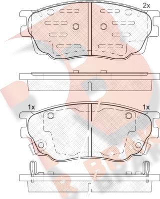 R Brake RB1542-200 - Гальмівні колодки, дискові гальма avtolavka.club