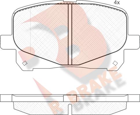 R Brake RB1555 - Гальмівні колодки, дискові гальма avtolavka.club