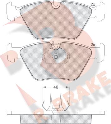 R Brake RB1550 - Гальмівні колодки, дискові гальма avtolavka.club