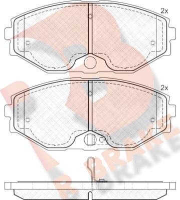 R Brake RB1568 - Гальмівні колодки, дискові гальма avtolavka.club