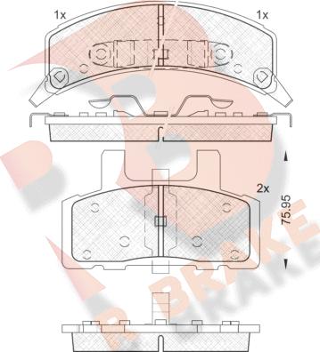 R Brake RB1563 - Гальмівні колодки, дискові гальма avtolavka.club
