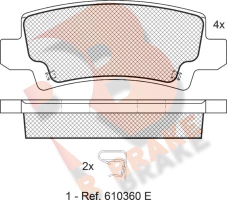 R Brake RB1514 - Гальмівні колодки, дискові гальма avtolavka.club