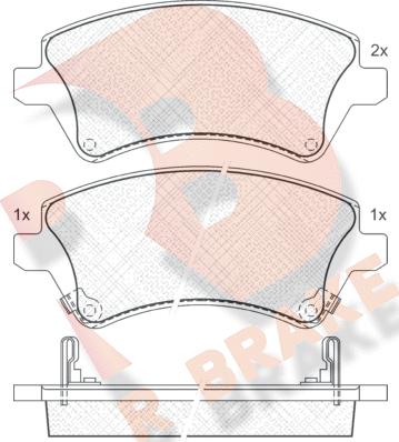 R Brake RB1513 - Гальмівні колодки, дискові гальма avtolavka.club