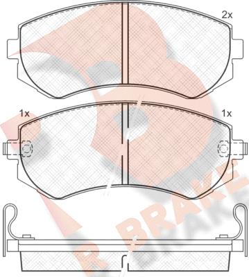 R Brake RB1517 - Гальмівні колодки, дискові гальма avtolavka.club