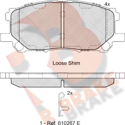 R Brake RB1584 - Гальмівні колодки, дискові гальма avtolavka.club