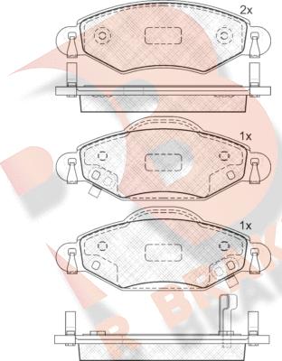 R Brake RB1587 - Гальмівні колодки, дискові гальма avtolavka.club