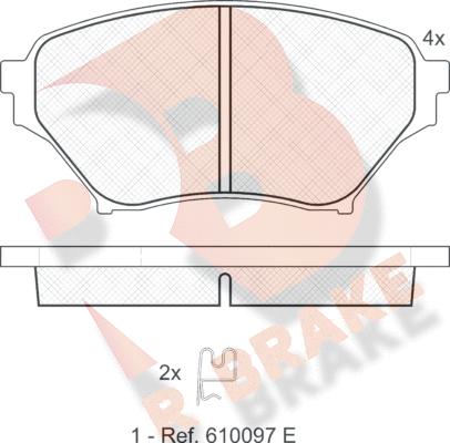 R Brake RB1529 - Гальмівні колодки, дискові гальма avtolavka.club