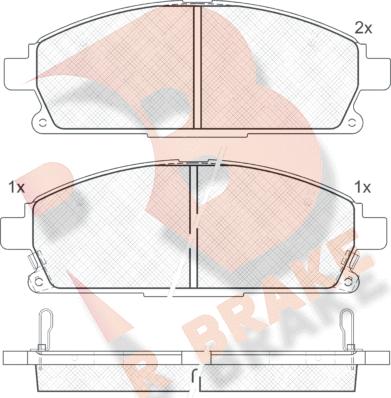 R Brake RB1521 - Гальмівні колодки, дискові гальма avtolavka.club