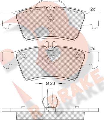 R Brake RB1576-396 - Гальмівні колодки, дискові гальма avtolavka.club