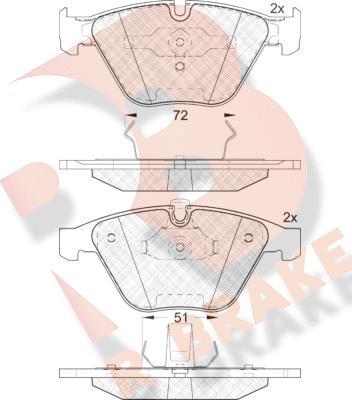 R Brake RB1577 - Гальмівні колодки, дискові гальма avtolavka.club