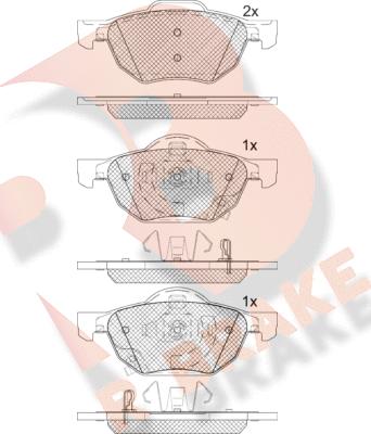 R Brake RB1695 - Гальмівні колодки, дискові гальма avtolavka.club