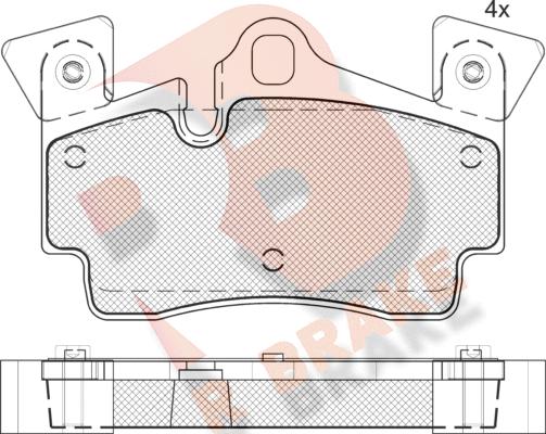 R Brake RB1611-203 - Гальмівні колодки, дискові гальма avtolavka.club