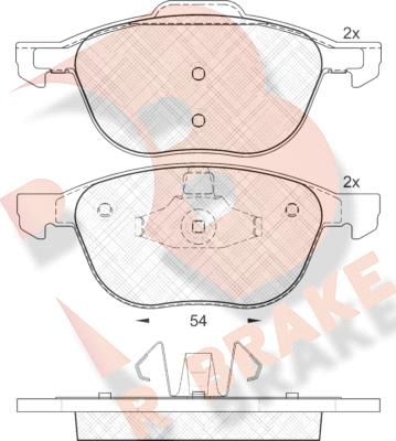 R Brake RB1617 - Гальмівні колодки, дискові гальма avtolavka.club