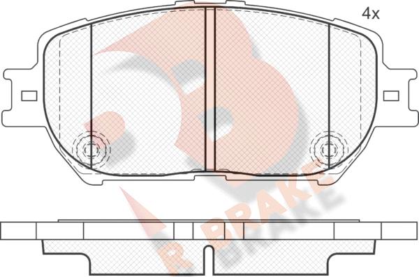 R Brake RB1689 - Гальмівні колодки, дискові гальма avtolavka.club